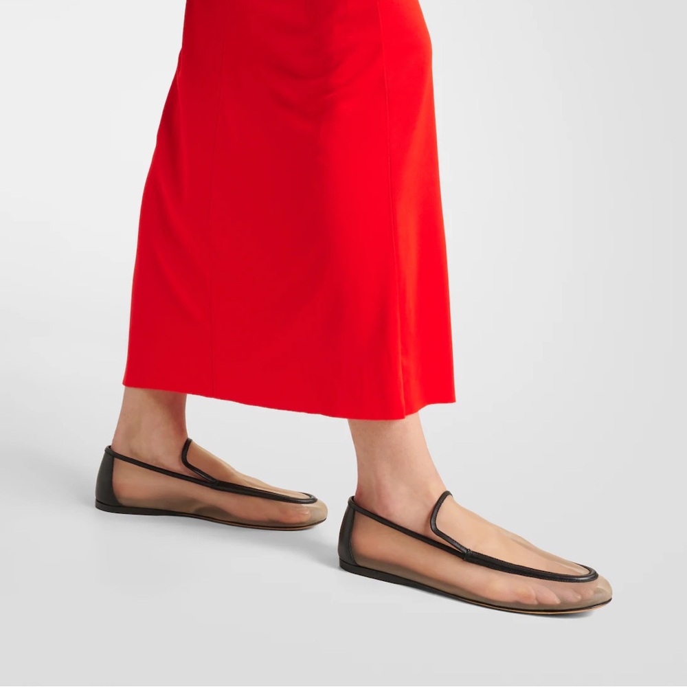 Khaite // NEW Alessia Mesh Leather Loafers - Picture 3 of 11